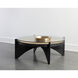 Adora 48 X 18 inch Clear / Black Coffee Table, Large